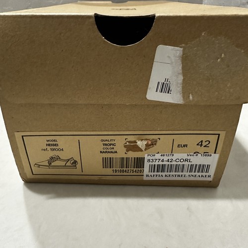 Satorisan Raffia gewebter Wildleder-Sneaker Damen Größe 10 Koralle neu im Karton - Bild 13 von 14