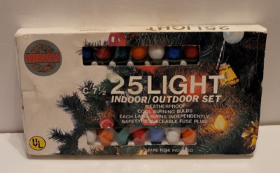 VTG 25 Light Christmas Light Set Indoor/ Outdoor Christmas Trimmin's - TESTED 