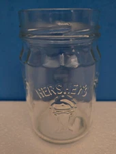 HERSHEY'S CHOCOLATE VINTAGE GLASS TOPPINGS JAR