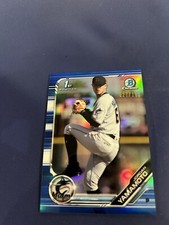 2019 Bowman Chrome /150 Blue  Refractor Jordan Yamamoto 1st Bowman RC BCP-203
