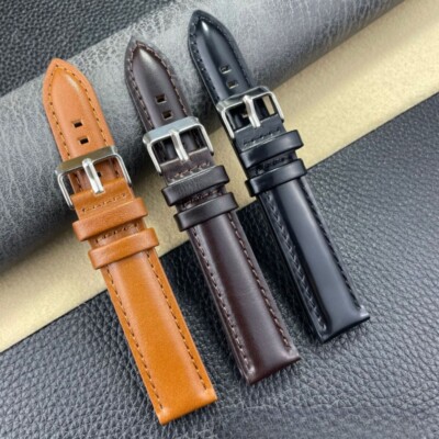 High Quality First Layer Cowhide Leather Watch Band Mens Bracelets 20 22 24 26mm