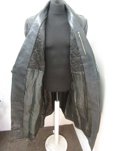 VINTAGE WW2 GERMAN LEATHER OFFICERS HEAVY TRENCH COAT JACKET SIZE M - Picture 19 of 20