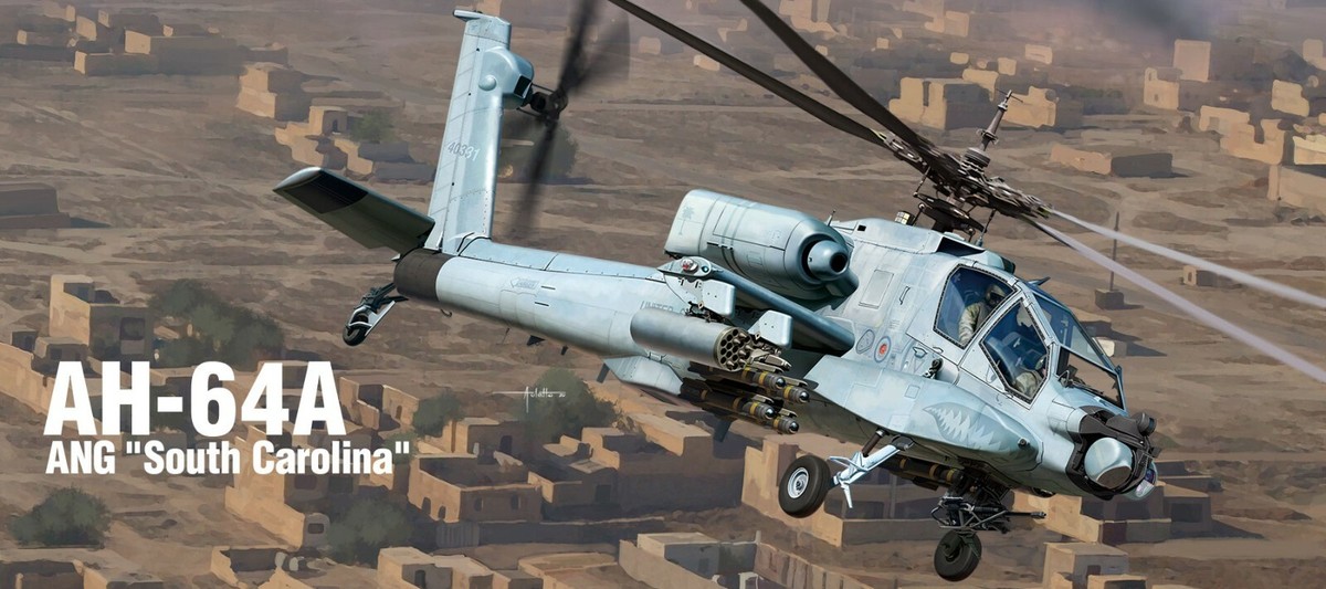 プラモデル完成機　1/35　AH-64A ANG「South Carolina」 1:35 AH-64A ANG SOUTH CAROLINA - YouTube