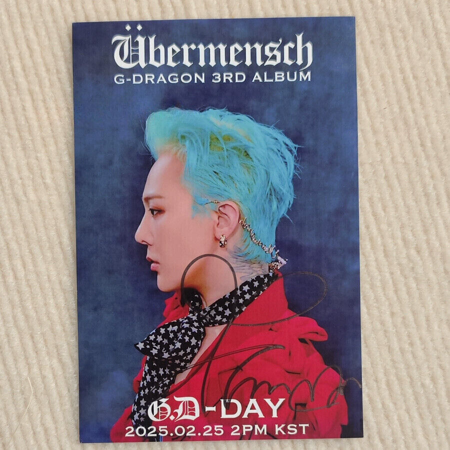 G-DRAGON 3RD ALBUM Übermensch CD クリアファイル G Dragon exclusive Autographed Photo 3rd D-1 Album 2025 Ubermensch