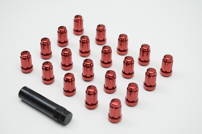 1320 Tuner Spline Steel Ball seat lug nuts 12x1.5 Red color 35mm