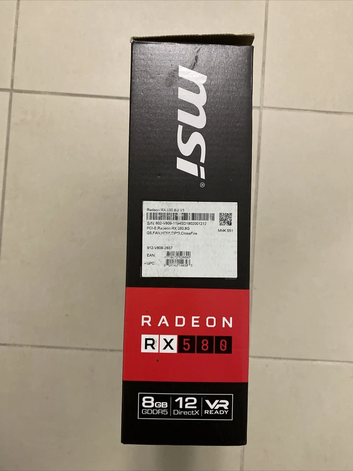 MSI Radeon RX 580 8GB GDDR5 Graphics Card (Brand New, Never Opened) Fast Ship! - Image 3 of 4