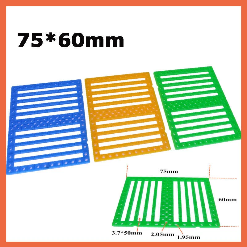 75*60mm Car Chassis Perforated Plastic Panel Car Frame DIY For Robot Toy Model - Image 2 of 4