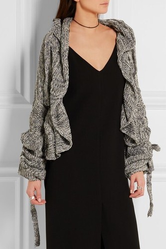 Vivienne Westwood Anglomania Cardigan Women L/XL Open Front Cable Knit Sweater