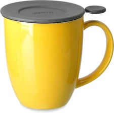 FORLIFE Uni Brew-in-Mug with Tea Infuser and Lid, 16-Ounce, Mandarin,Mugs