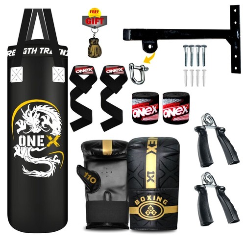 Junior Punch Bag 3ft Heavy Duty Boxing Bags Filled Martial Arts Training Gym Set - Picture 25 of 27