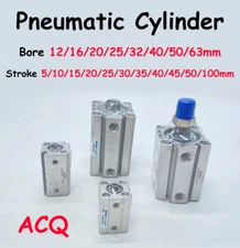 ACQ Bore 12~63mm Stroke 5~100mm Double Acting Compact Pneumatic Air Cylinder