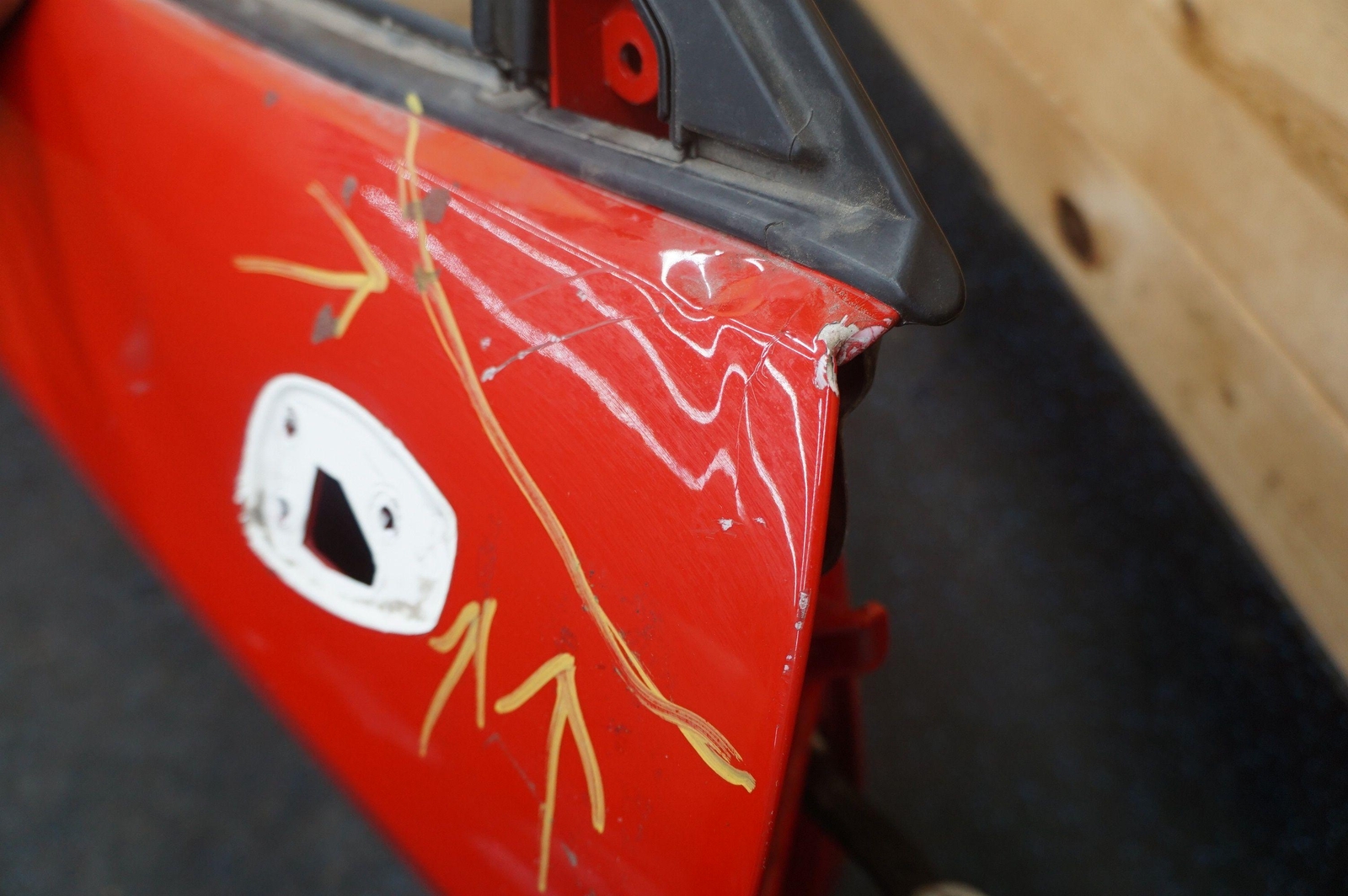Right Passenger Side Door Shell Red 83964411 Ferrari 458 Italia 2010-15 *Note*