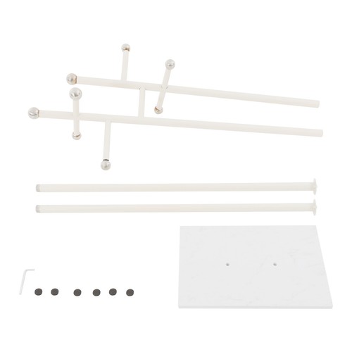 6 Hooks Heavy Duty Marble Coat Rack Stand Tall Clothes Rail Hanger Free Standing - Picture 12 of 17