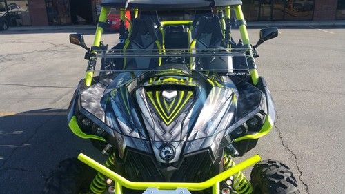 Can Am Maverick Genesis Manta Green Decal Graphic Kit Wraps 2013-2018 - Picture 4 of 6