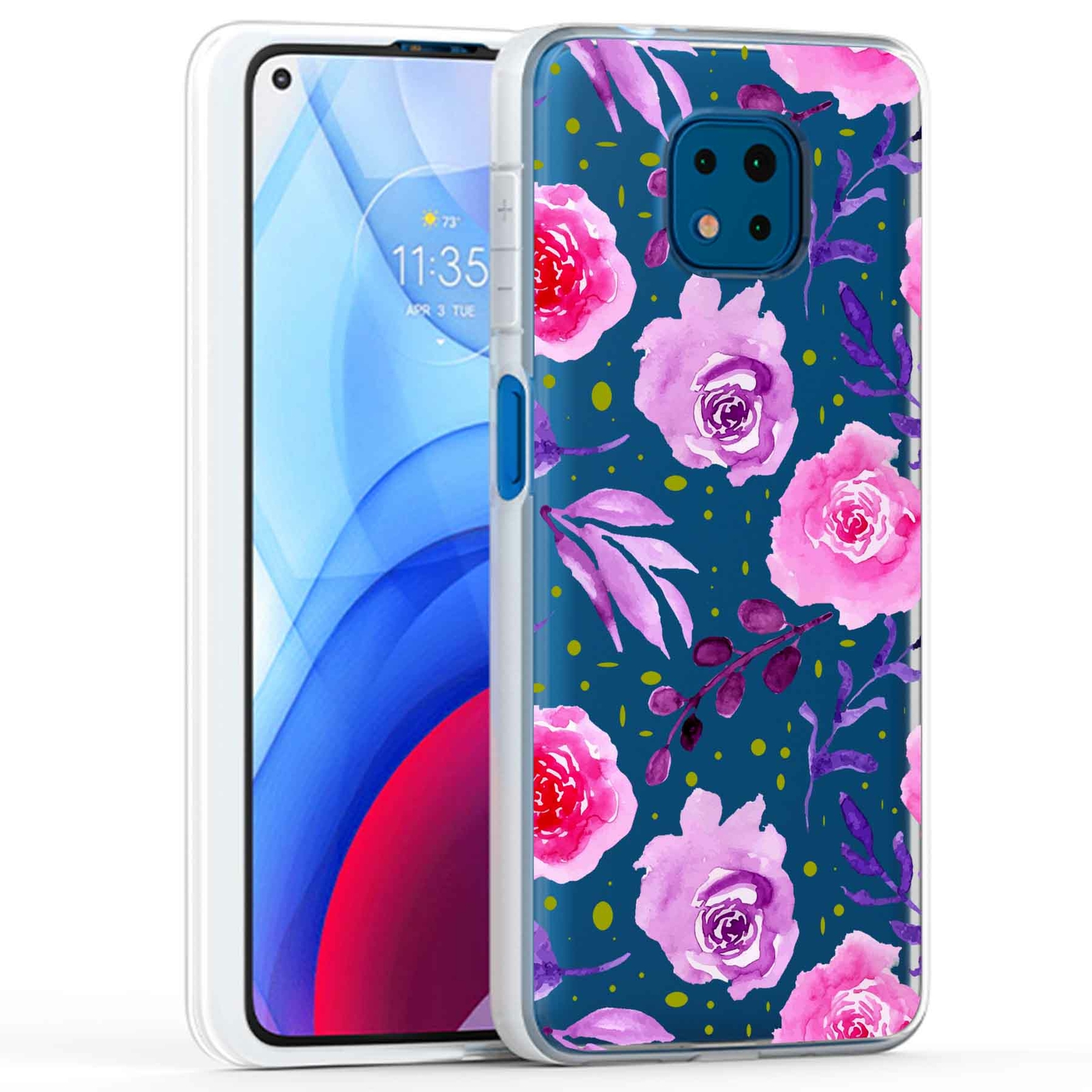 Phone Case Cover for Motorola Moto G Power 2021,Flower 6 Print, USA