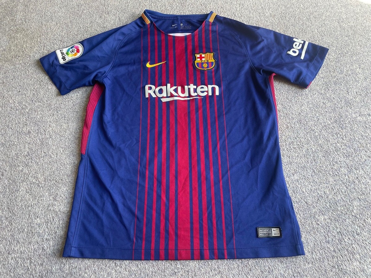 BARCELONA FC Nike Home SHIRT 2017-2018 (Childs XL Boys 13-15 years