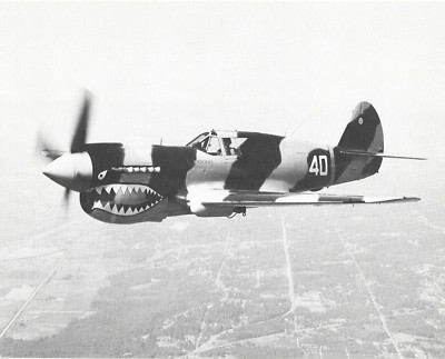 Restored Curtiss P-40 Warhawk Flown by Flying Tigers, Vintage ...