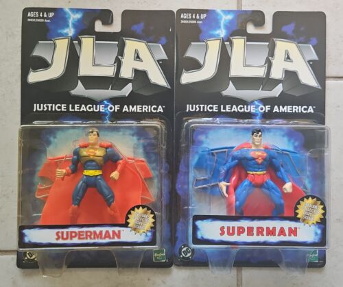 2X NEW JUSTICE LEAGUE OF AMERICA JLA SUPERMAN 1999 HASBRO DC COMICS FIGURES! 41 - Picture 1 of 2