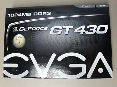 NIB NVIDIA GeForce GT430 PC Video Graphics PCI Express 2.0 Card 1024MB DDR3 VRAM