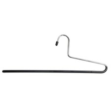 Hosenbügel Rockbügel Metall mit Gummibeschichtung Schwarz Hakenbügel 40 cm SET