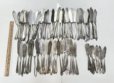Lot of 100 Silverplate BUTTER SPREADERS Knives Craft Large Master Silver VTG