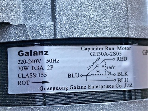 Umwälzpumpe. Pumpe.Motor GALANZ GH 30A-2S05.  70W.TOP