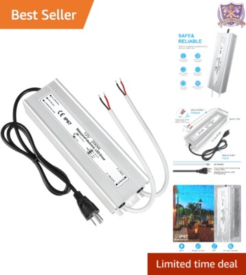 200W LED Driver Waterproof  Power Supply Adapter 12V DC Outdoor Use
