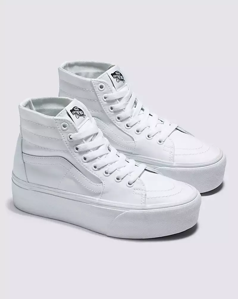 Vans canvas sk8 2024 hi white womens