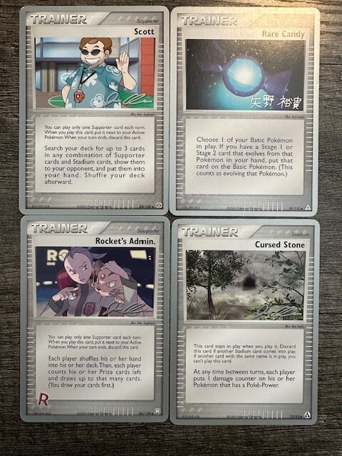 2006 WC SCOTT 84/106 RARE CANDY 90/110 CURSED STONE 72/92  ROCKETS ADMIN 86/109