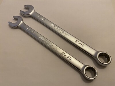 (2) WRIGHT #1118 (9/16 ) & #1120 (5/8 ) COMBINATION WRENCHES - USA - FREE SHIP