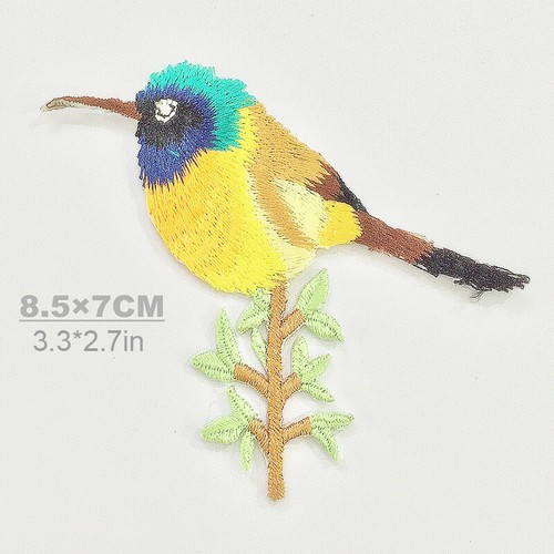 Embroidered Birds Animal Badge Sew Iron on Patches Sewing Clothing Appliques - Picture 16 of 26