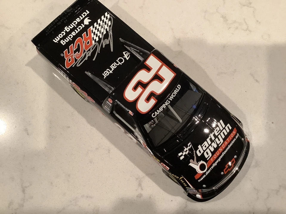 JOEY COULTER 2012 AUTOGRAPHED CHEVY SILVERADO RCR/DARRELL GWYNN DIECAST & CARD - Image 3 of 4