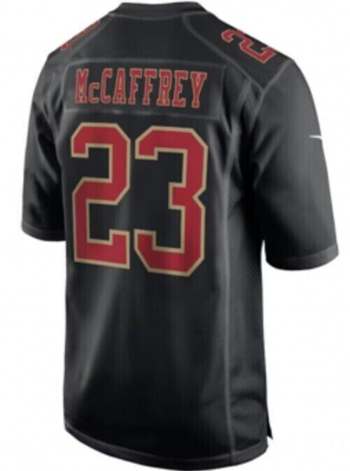 SAN FRANCISCO 49ERS CHRISTIAN MCCAFFREY NIKE RARE BLACK CARBON