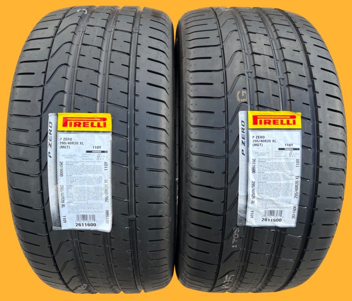 Set of TWO BRAND NEW 295/40R20 110Y Pirelli P Zero PZero Tires