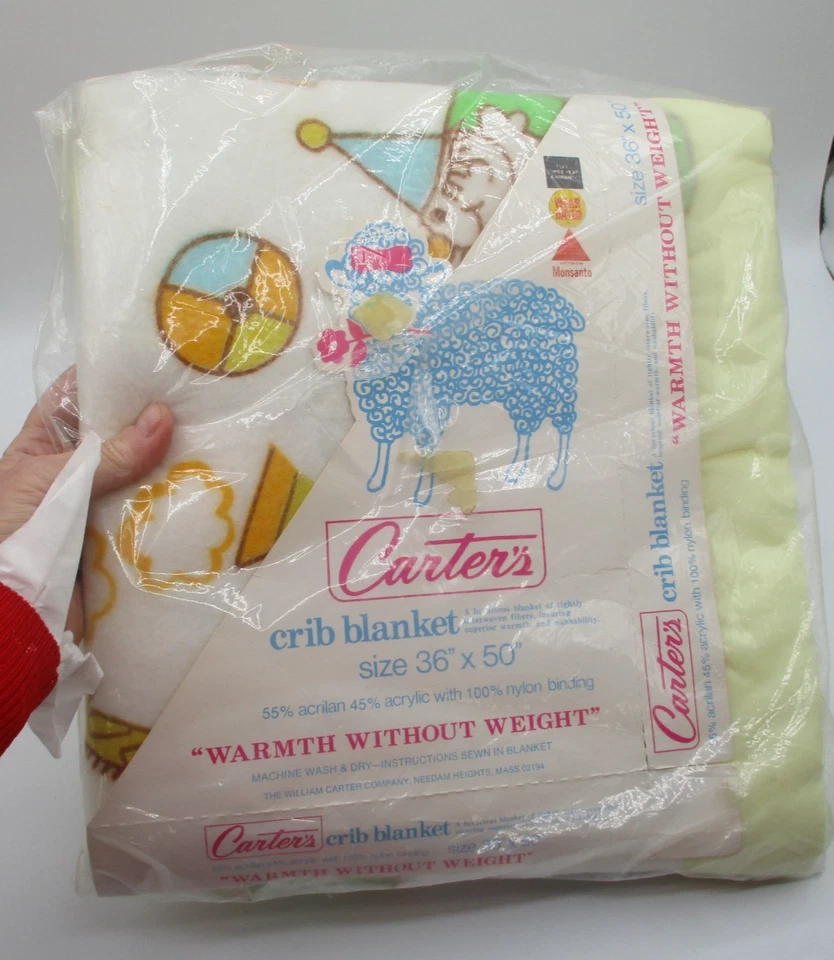 MANTA CUNA CARTERS VINTAGE CON TREN PAYASO JIRAFA ¡Y MÁS! ~ ¡NUEVO PRECINTADO!! Foto 2 de 4