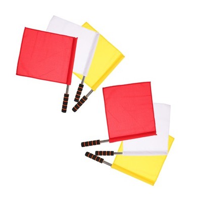 6pcs Traffic Safety Flag, Red/Yellow/White Signal Flags for