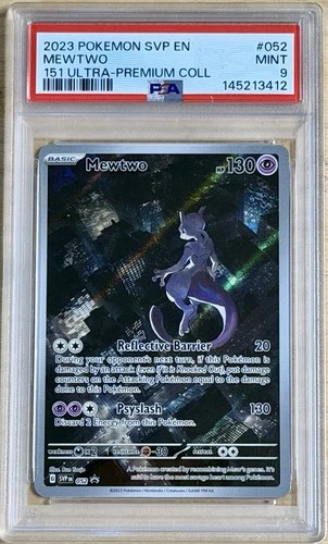 2023 Pokemon SVP EN #52 Mewtwo Black Star Promo  Ultra Premium collection PSA 9
