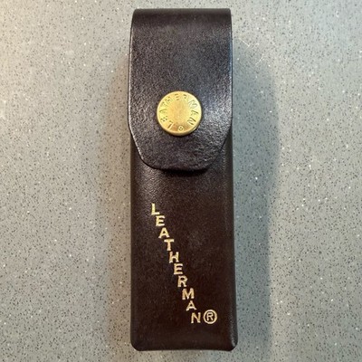 Leatherman Original Black Leather Belt Sheath ONLY -  4  Tool Case-  Vintage NOS