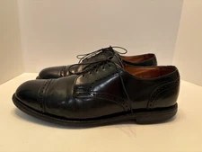 Allen Edmonds black Leather Oxford cap toe size 11 B Mens Dress Shoes Old Money