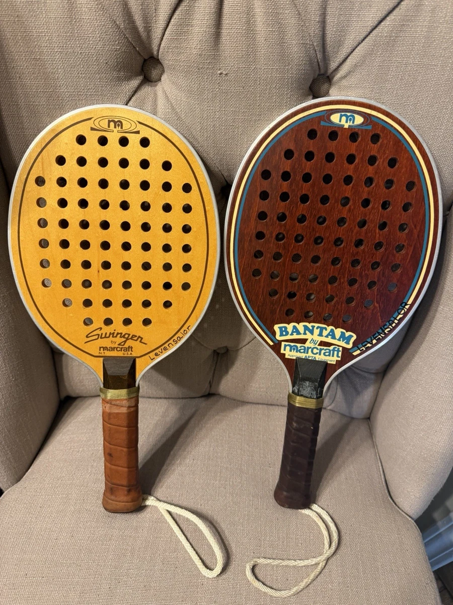 Set of (2) VTG Marcraft OS-A Paddleball Wooden Paddle Ball Platform