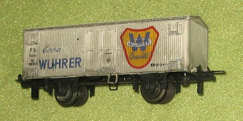H0 Trix Express 3981 Rivarossi Bierwagen der FS "WÜHRER" gealtert (19) | Condition: Gebraucht