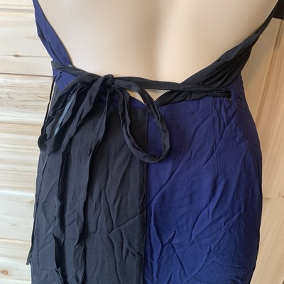 NWD Reformation Estella Dress In Black Royal Blue Color Block Viscose Wrap Sz 6 | eBay NWD Reformation Estella Dress In Black Royal Blue Color Block Viscose Wrap Sz 6 | eBay