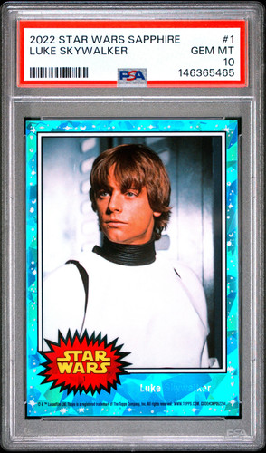 2022 Topps Chrome Star Wars Sapphire #1 Luke Skywalker PSA 10 Gem Mint 146365465