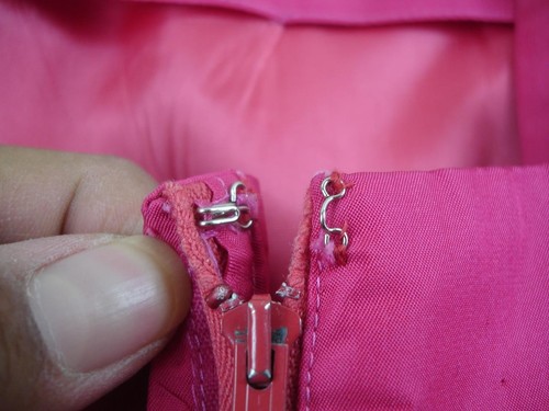 Damen Gr. XS Vintage 60er Jahre Suzy Perette New York Fuschia Pink Bubble Kleid Plissee - Bild 7 von 15