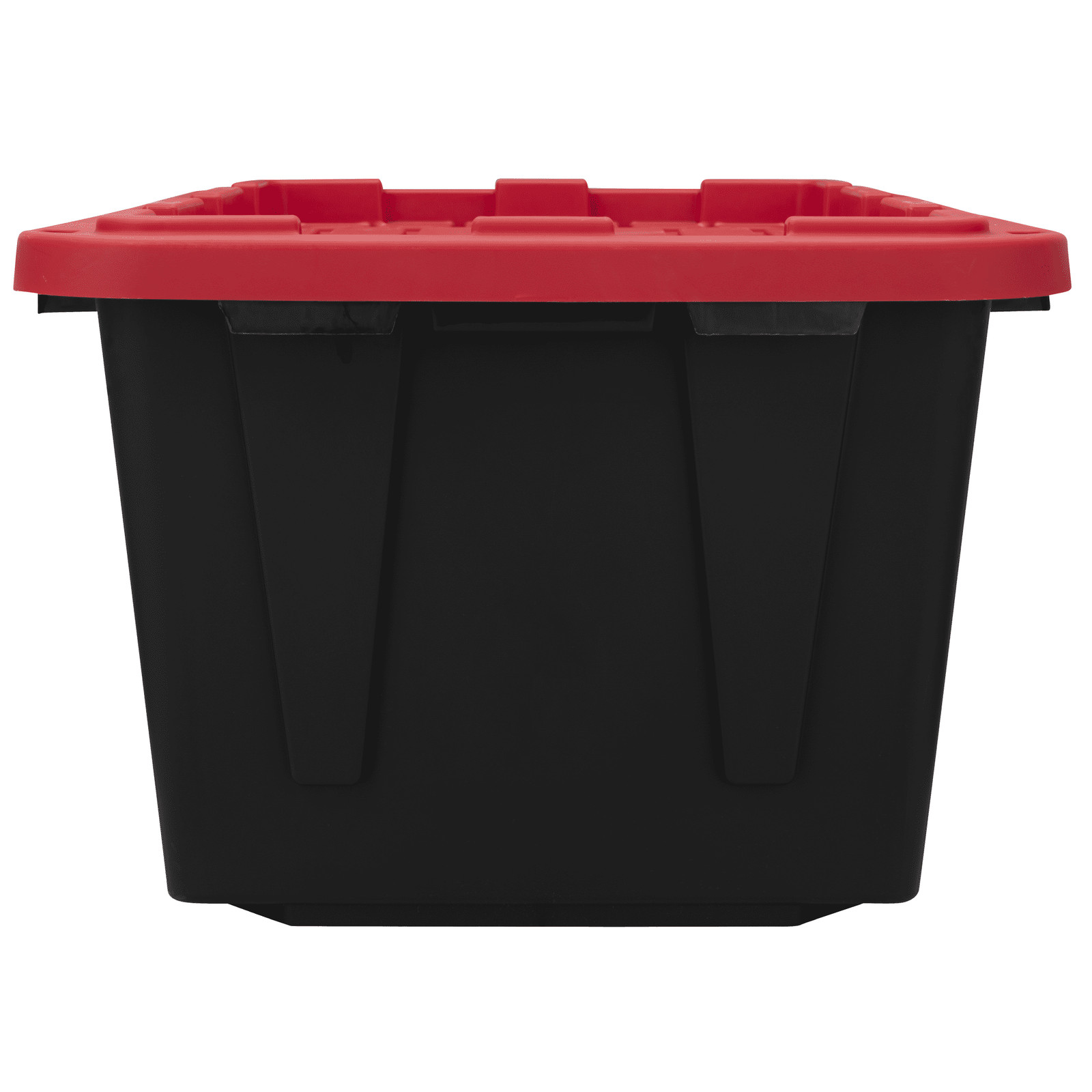 Hyper Tough 27-Gallon Heavy Duty Storage Bin w/Lid Black/Red – More Options