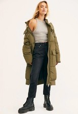 Free People @ASOS ‘OSLO’ Puffer Utility Shearling Hood Parka Jacket Coat S £198