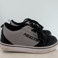 Heelys Pro 20 Lace-Up Low Top Colorblock Skate Shoe Sneakers Black Gray YTH 4