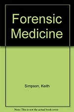 Forensic Medicine Hardcover Keith Simpson