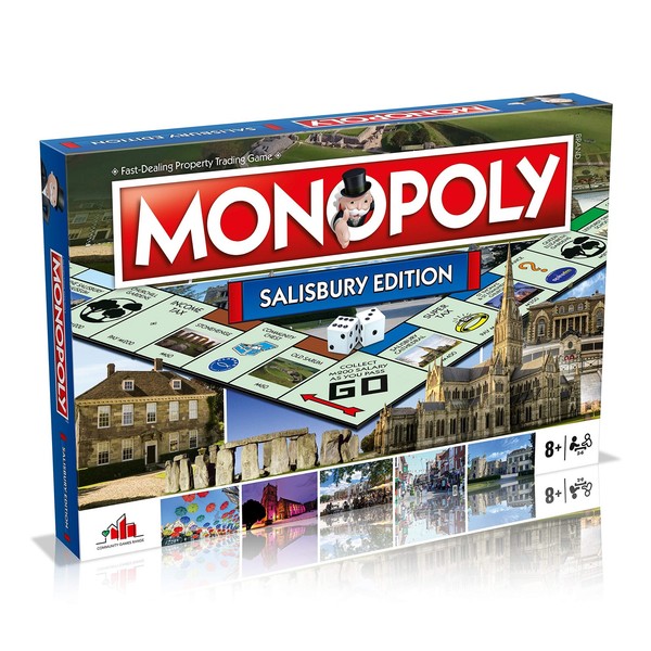 Winning Moves Salisbury Monopoly-Brettspiel, Advance To Salisbury Cathedral, Sto-image