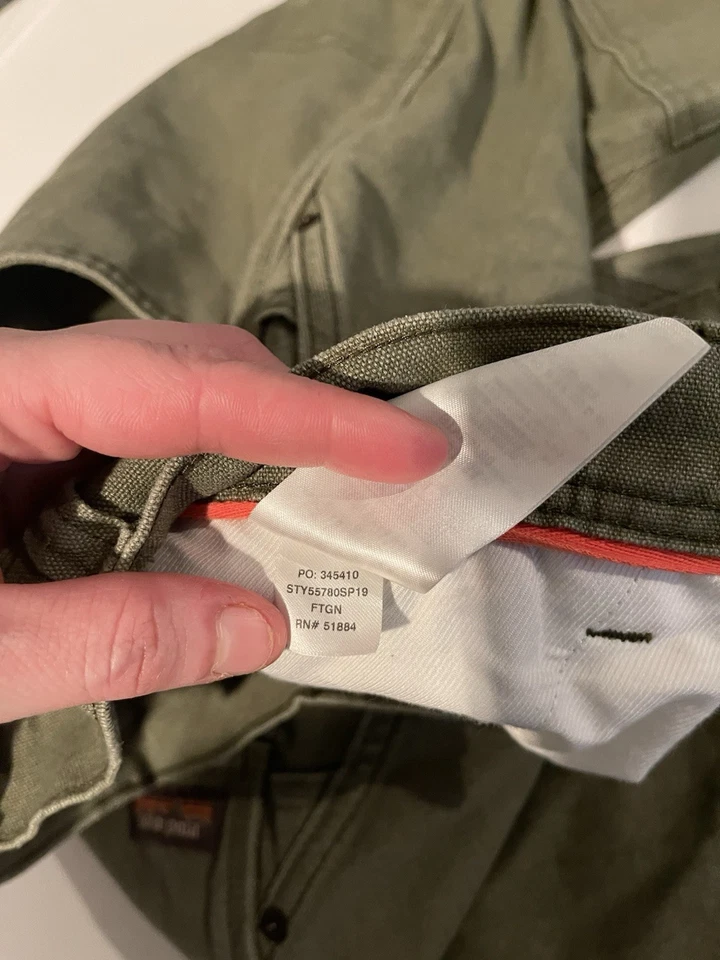 Pantalones de trabajo Patagonia Iron Forge cáñamo para hombre 30 lona verde doble rodilla 55780 Foto 3 de 4